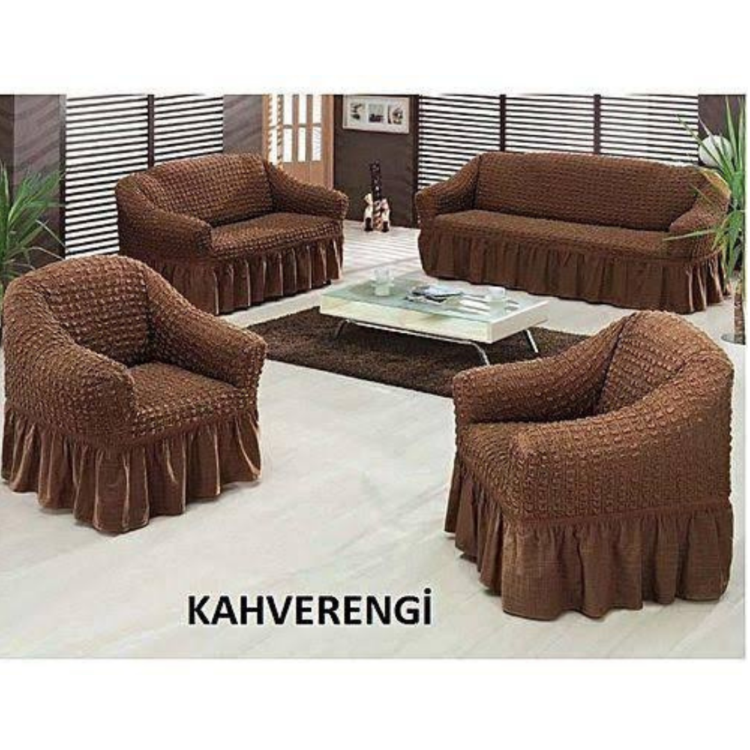 Turkish Seat Covers 01(3+1+1)Brown Chocolate