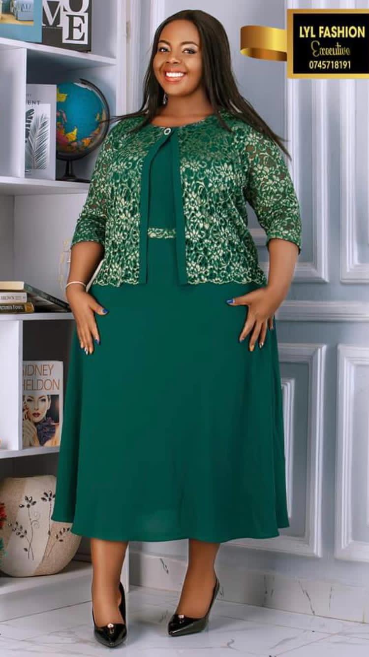 Elegant Classy Turkey Dresses 006-(Green)