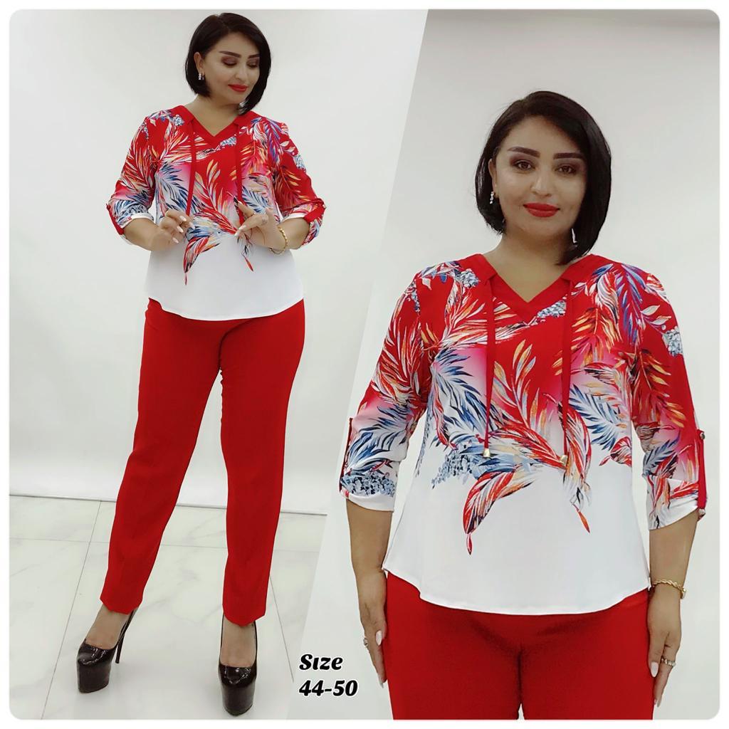 Elegant Classy Turkey Trouser Suit 01(Red)