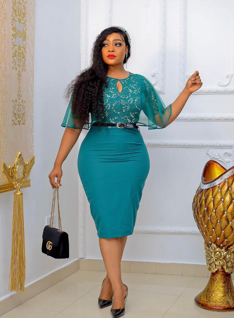 Elegant Classy Turkey Dresses 003-(Turquoise Blue)